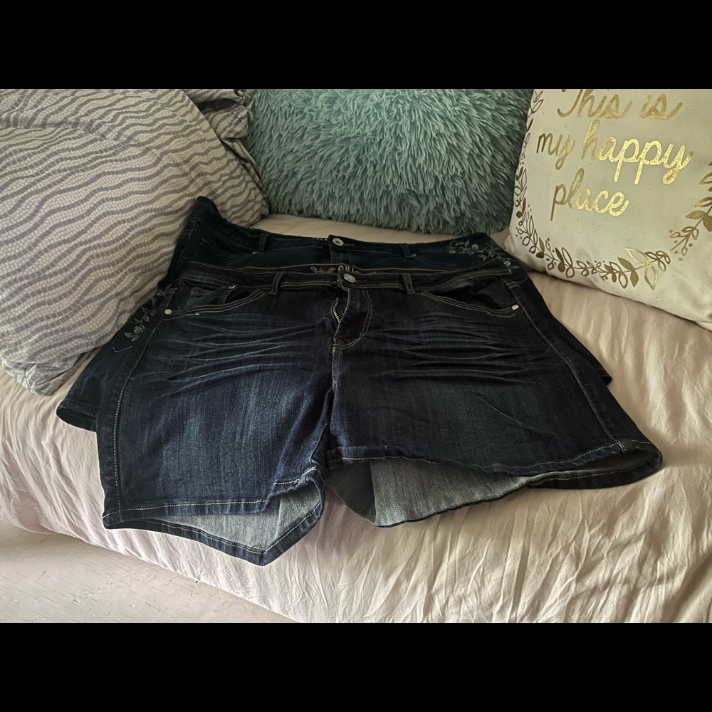 2 Pair of Jean Shorts Size 20, NV and Hydraulic
